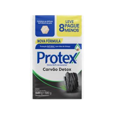 Imagem de Sabonete em Barra para o Corpo e Rosto Protex Carvão Detox 85g 8 Unida