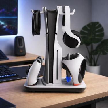 Imagem de Suporte Vertical PS5 com Refrigeração Cooler e Base Carregadora Contro