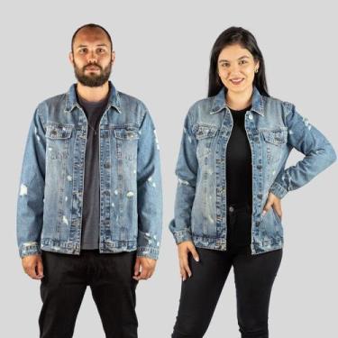 Imagem de Jaqueta Jeans Unissex Puídos Média DOCT Indigo Médio - DOCT Jeans, Azu