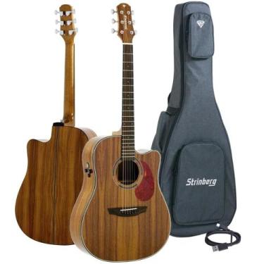 Imagem de Violao strinberg diamond dd1c koa folk 1