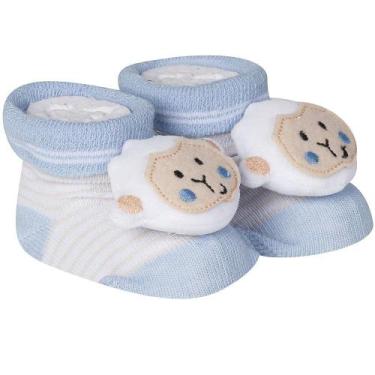Imagem de Meia Bebê Pantufa Divertida Recém Nascido Menino Algodão Confortável M