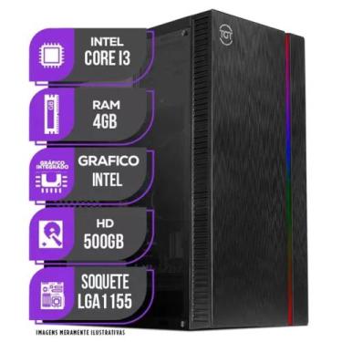 Imagem de PC Computador CPU, Intel Core i3, 4GB De Memória Ram, HD 500GB