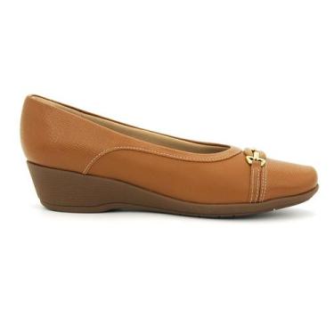 Imagem de Sapato Piccadilly 143212 Sapatilha Casual Anabela Fivela Feminino, 37,