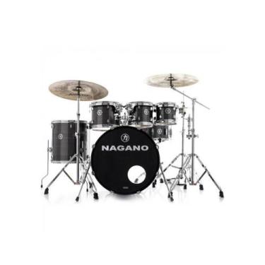Imagem de Bateria Nagano Garage Rock 22 Com Ferragem e Banco GST Gray