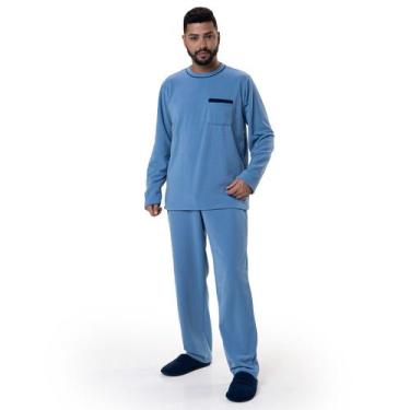 Imagem de Pijama Ultrasoft Bolso Masculino - Índigo - GG - Puff, Índigo, GG