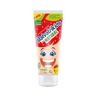 Imagem de Creme Dental Malvatrikids Infantil Extrato Natural Sabor Morango 70g