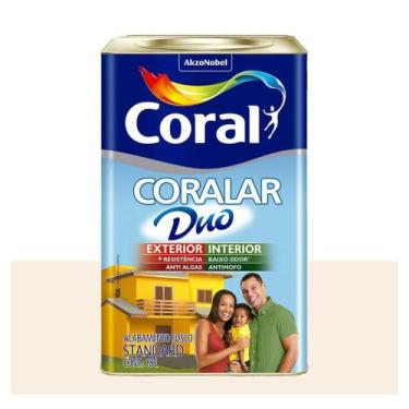Imagem de Tinta Coral Econômica Coralar Duo acrílica fosca branco 18L