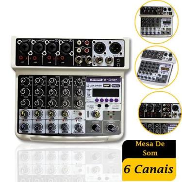 Imagem de Mesa De Som Waldman 6 Canais C/ Interface De Áudio 110V/220V St-6dsp -