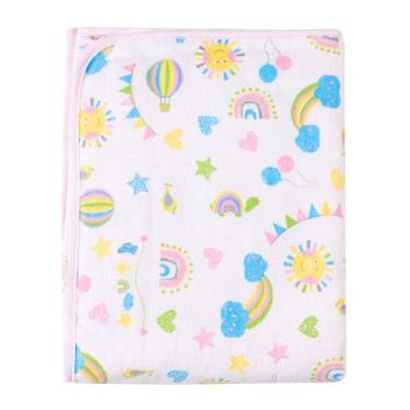 Imagem de Cobertor Papi Flanelado 1,10m X 90cm Solzinho Rosa, Rosa Claro, Único