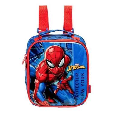 Imagem de Lancheira Escolar Homem-aranha Marvel Xeryus Azul Azul/vermelho - Azul
