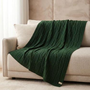 Imagem de Manta Sofa Trico Decorativa 150x90cm Usufruto Tricot c3, OLIVE