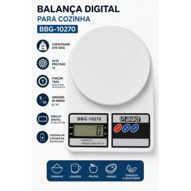 Imagem de Balança de Cozinha Digital de Precisão Doméstica 10kg BBG