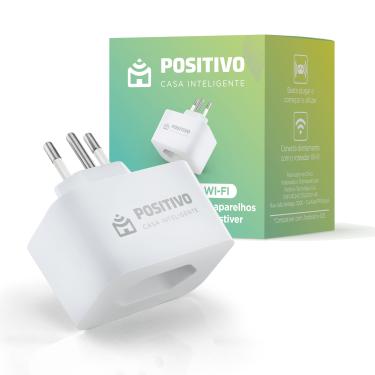 Imagem de Smart Plug CFH Wi-Fi Positivo Casa Inteligente - 10A - 1000W - 100/240V - Wi-Fi - Controle Remoto - Plug Padrão Brasil