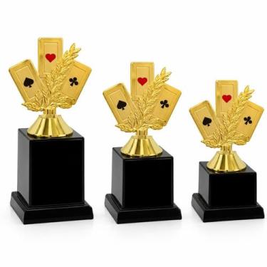 Imagem de Kit 3 troféus de truco tranca cacheta trucada - Vitoria