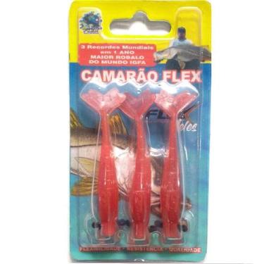 Imagem de Isca Camarão Artificial Flex de 8cm - modelo FAT e SLIM - Flex Iscas A