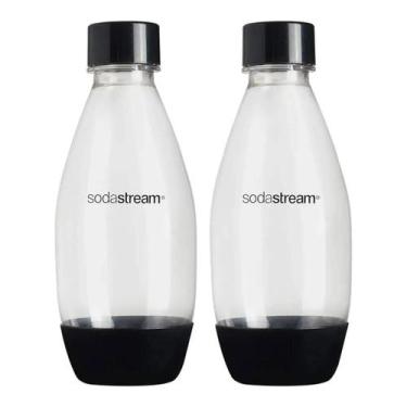 Imagem de Conjunto de 2 garrafas plásticas 500ml sodastream pretas