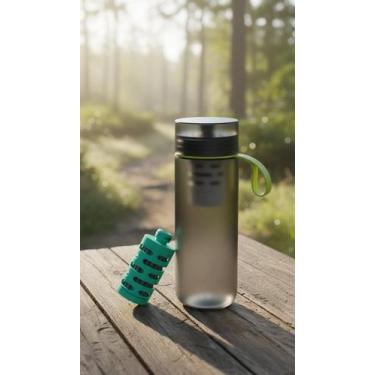 Imagem de Garrafa Com Filtro De Água 590ml Esportiva Grafite - Congratulations S