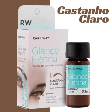 Imagem de Henna em Pó Glance Rare Way Sobrancelha 3,5g, Castanho Claro