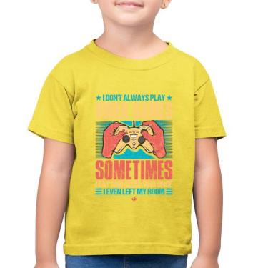 Imagem de Camiseta Algodão Infantil I don't always play videogames - Foca na Mod