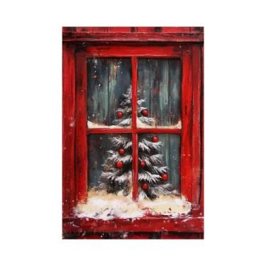 Imagem de Pôster Vintage De Natal Com Papai Noel, Impressão Em Tela, Arte De Par