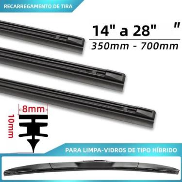 Imagem de Borracha De Substituição Para Limpador De Para-brisa De Carro 8mm, Com