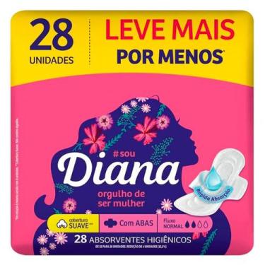 Imagem de Absorvente Diario Diana Cobertura Suave Com Abas 28 Unidades