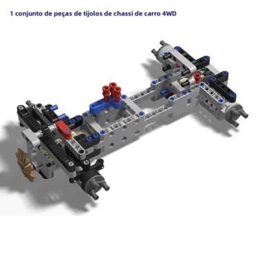 Imagem de Kit De Peças Para Carro RC 4WD, Chassi Elétrico Com Controle Remoto IR