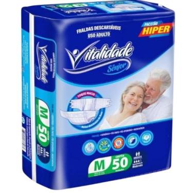 Imagem de Fralda Geriátrica Adulto Vitalidade Sênior Pacotão Alta Absorção Taman