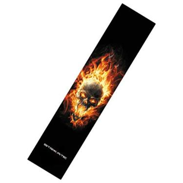 Imagem de Almencla Longboard Skate Griffband Papel, Crânio Chama