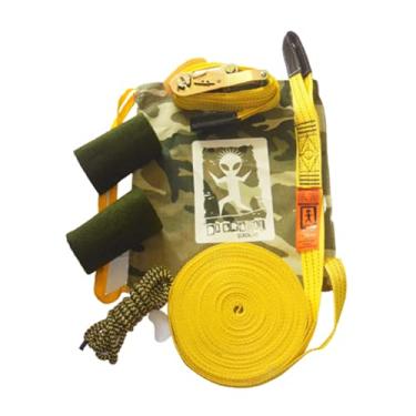 Imagem de Kit de Slackline Completo 20 metros DI BRASIL ADVENTURE com protetor, backup e sacola
