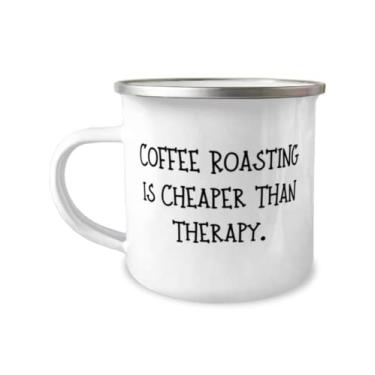 Imagem de Best Coffee toasting Gifts, Coffee toasting is Cheaper Than Therapy, Epic 355 ml Caneca para acampamento para amigos