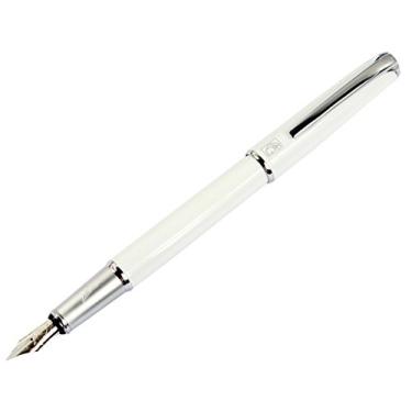 Imagem de Caneta tinteiro Gullor Advanced Picasso 916 Picasso Iridium caneta branca e prata, medium nib