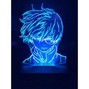 Imagem de Todoroki,boku No Hero, Luminária Led 3d, 16 Cores+controle 