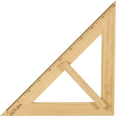 Imagem de Esquadro de Madeira 45° Escala de 50CM - Souza