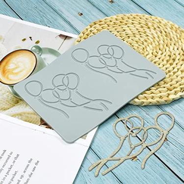 Imagem de Molde de silicone de chocolate com balão de ar 3D oco de segurança de grau alimentício molde de fondant topo de bolo para decoração de festa de bolo, açúcar, topo de cupcake, pastelaria, argila de polímero