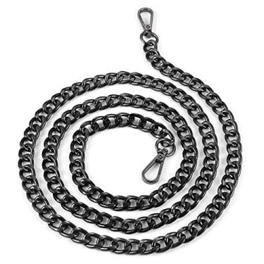 Imagem de Generic - Corrente de bolsa de metal de 120 cm para alça de bolsa de ombro feminina DIY, Preto, Dourado, Prata