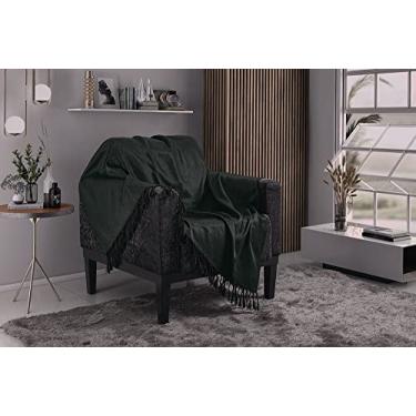Imagem de Manta para Sofa Turim 1,40m x 2,10m Adomes Verde Musgo