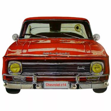 Imagem de Porta Chaves De Parede Retrô Decorativo Chevrolet C14 Red