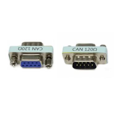 Imagem de YPP Terminador de resistência terminal CAN Bus DB9 120ohm RS323 Serial macho para fêmea com resistência de 120 ohm