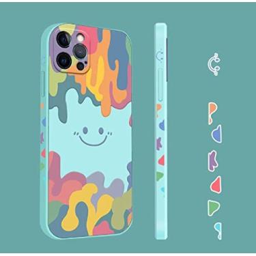 Imagem de Capa de telefone de pintura colorida derretida para iPhone 11 12 13 Pro Max X XS XR 7 8 Plus SE 2020 Capa Traseira Macia Transparente à Prova de Choque, F, para iPhone12 Pro Max