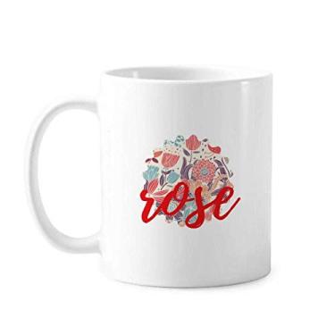 Imagem de Leaf Bud Flower Plant Paint Caneca Cerâmica Café Porcelana Utensílios de Mesa