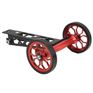Imagem de Roda fácil de haste de extensão, liga de alumínio fácil resistente à abrasão de precisão CNC de alta resistência para bicicletas dobráveis Vermelho