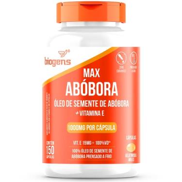 Imagem de Max Abóbora, Óleo de Semente de Abóbora com Vitamina E, 1000mg, Prensado a Frio, Biogens, 150 cápsulas