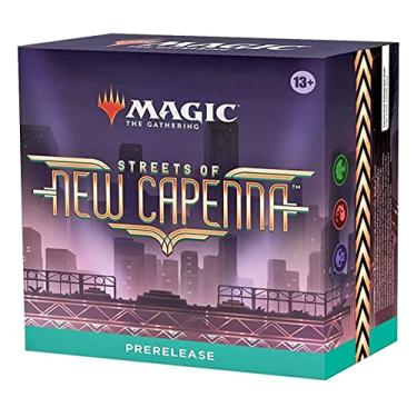Imagem de Magic: Kit de pré-lançamento The Gathering: MTG Streets of New Capenna Riveteers preto, vermelho e verde - 6 pacotes, promoções, dados