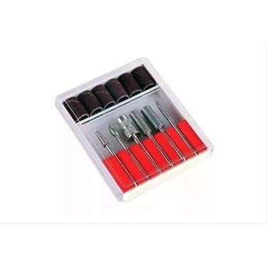 Imagem de Kit Manicure 6 Brocas/ 6 Lixadeiras Unha Acrigel