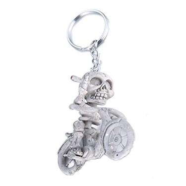Imagem de BESTOYARD chaveiro de esqueleto de caveira fashion chaveiro de borracha chaveiro suporte bolsa decorações pendente (bicicleta)