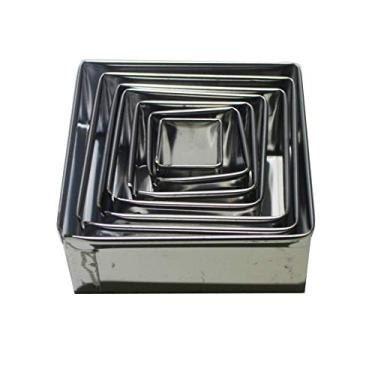 Imagem de Jogo Cortador De Massa Quadrado Com 7 Peças Inox
