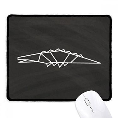 Imagem de Mousepad abstrato de origami crocodilo formato geométrico borda costurada tapete de borracha para jogos