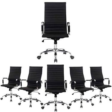 Imagem de Cadeira de Escritório Presidente Boston Giratória Conjunto Com 6 Unidades