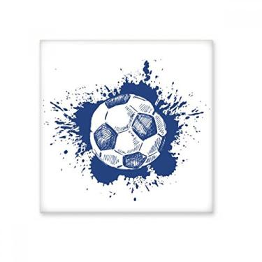 Imagem de Tinta, desenho animado, futebol azul, azulejo de cerâmica, decalque brilhante, pedra adornada de tijolo esmaltado